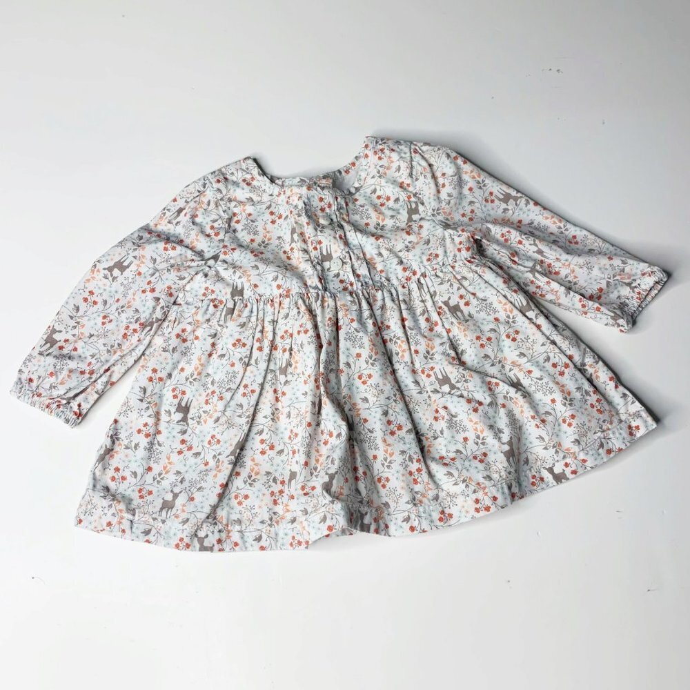Gymboree Deer & Flowers Print Long Sleeve Blouse